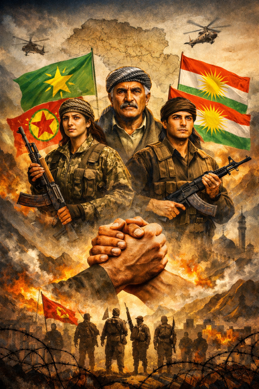 Rojavada Kurdîstan Bayrağına el uzatmak hiç kimsenin haddine degil