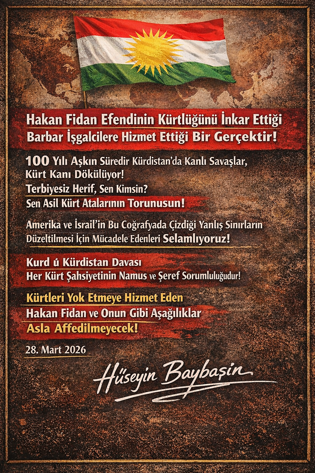 Hakan Fidan’ın Kürt Kimliği ve Tutumu Üzerine