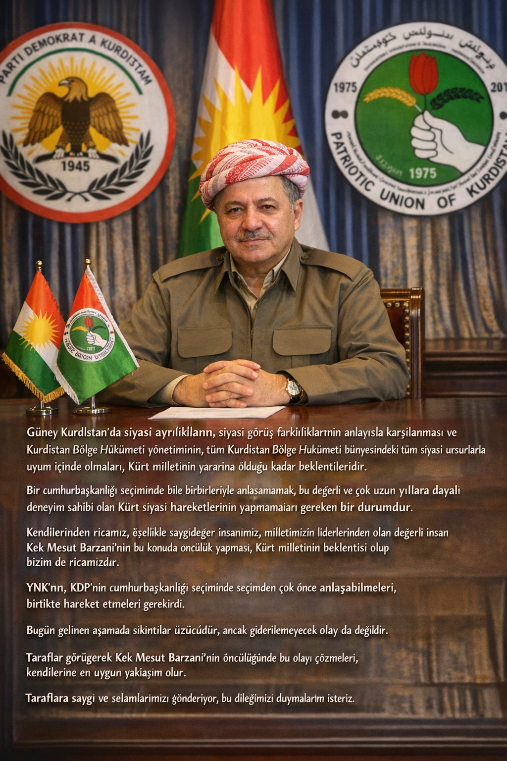 YNK’nın, KDP’nin cumhurbaşkanlığı seçiminde seçimden çok önce anlaşabilmeleri, birlikte hareket etmeleri gerekirdi.