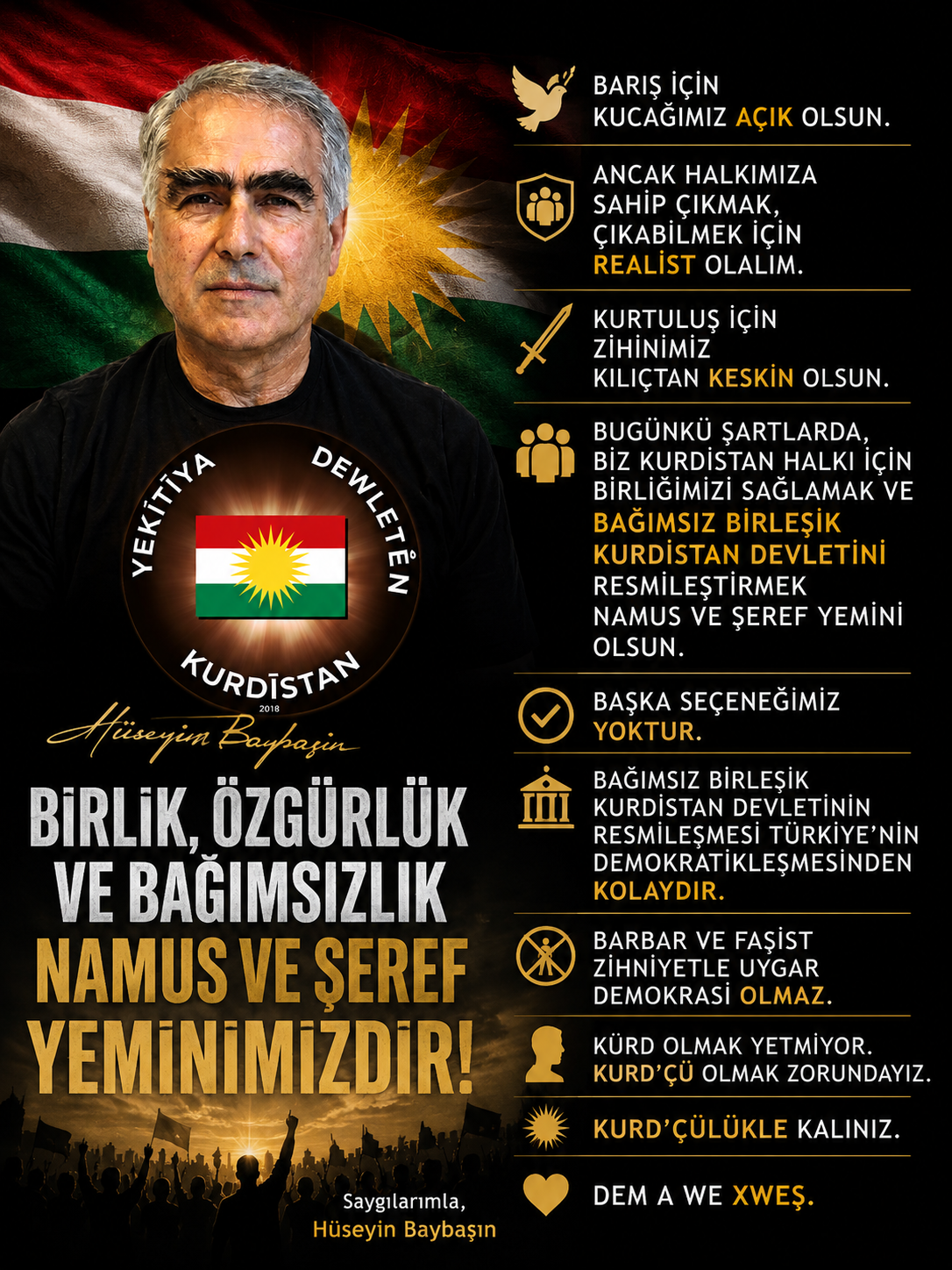 Kurdistan İçin Tek Yol Birlik